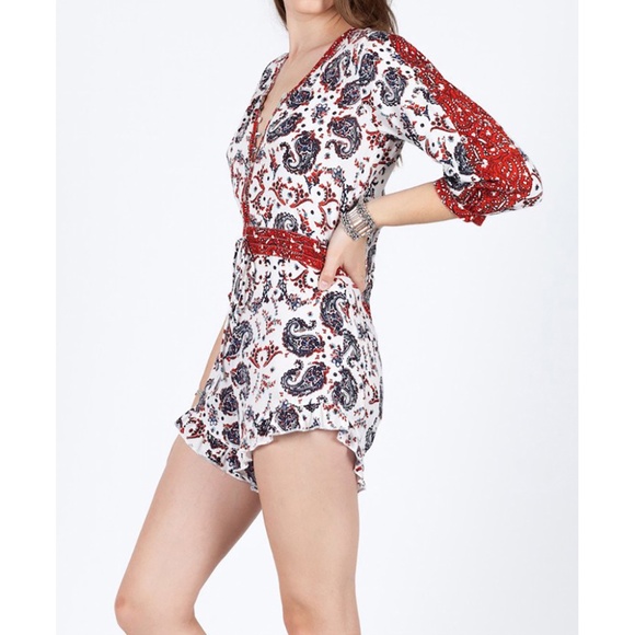 On The Road Paisley Romper - Picture 3 of 6
